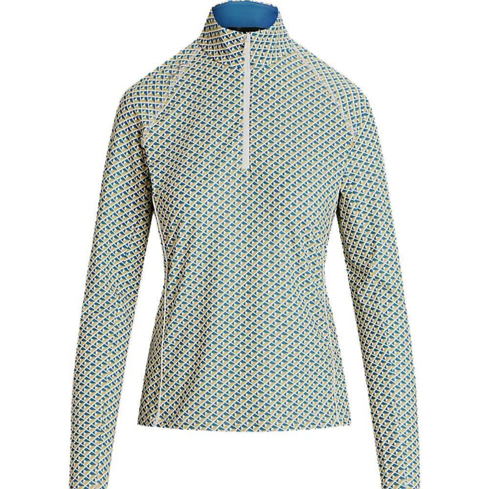 NWT RLX Ralph Lauren Women's Golf Recycled Lightweight Airflow Geo Multi Shirt